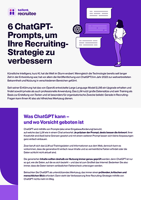 6 ChatGPT- Prompts, um Ihre Recruiting- Strategie zu verbessern