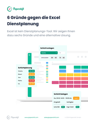 6 Gründe gegen Excel-Dienstplanung