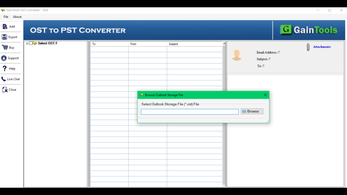 GainTools OST to PST Converter Screenshot #0