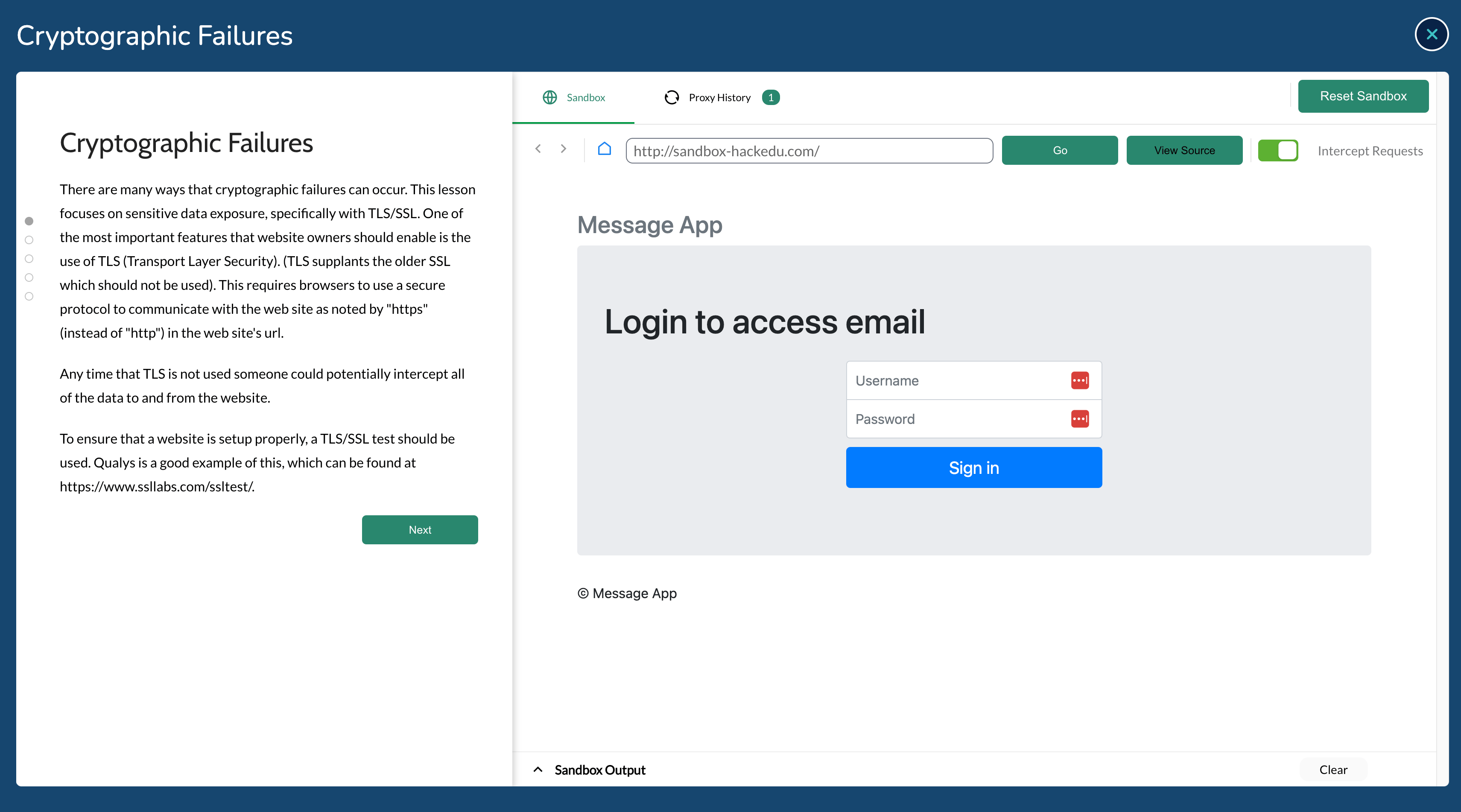 Security Journey Screenshot #0