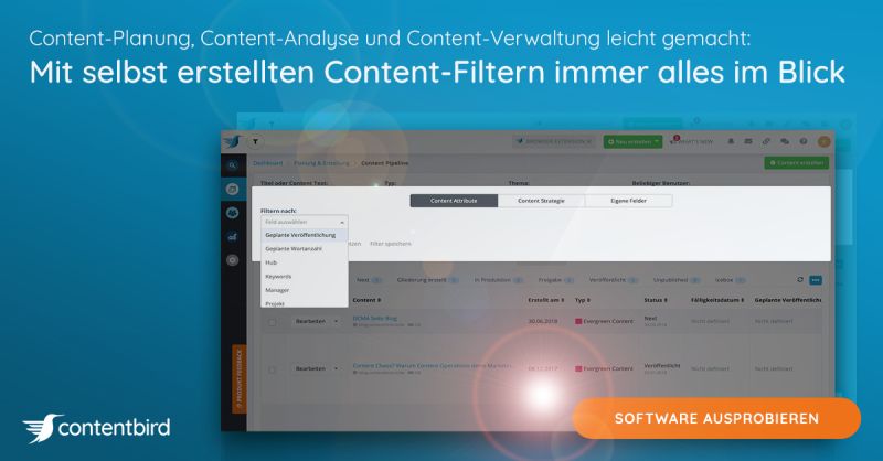 contentbird Software Screenshot