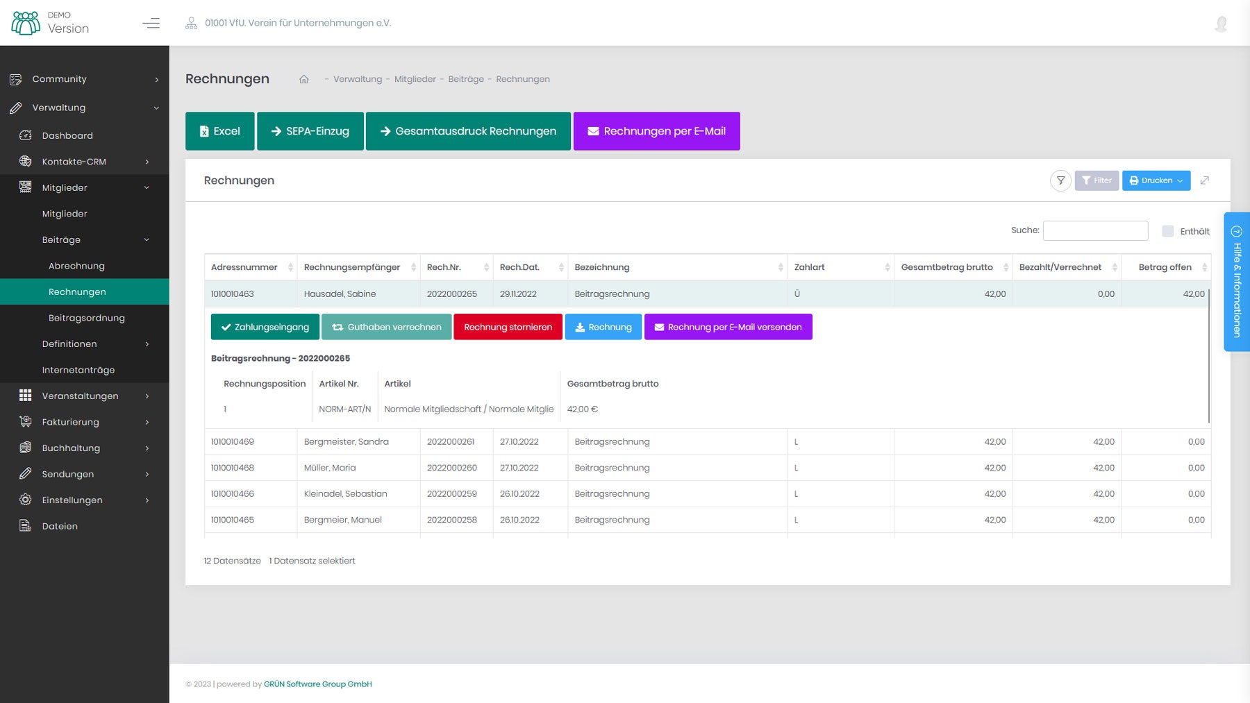 GRÜN ClubHero Screenshot #0