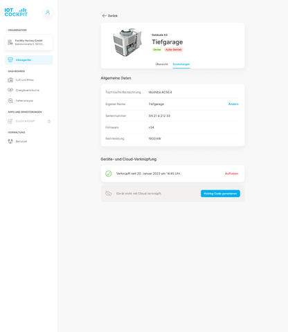 tresmo IoT Cockpit Screenshot #0