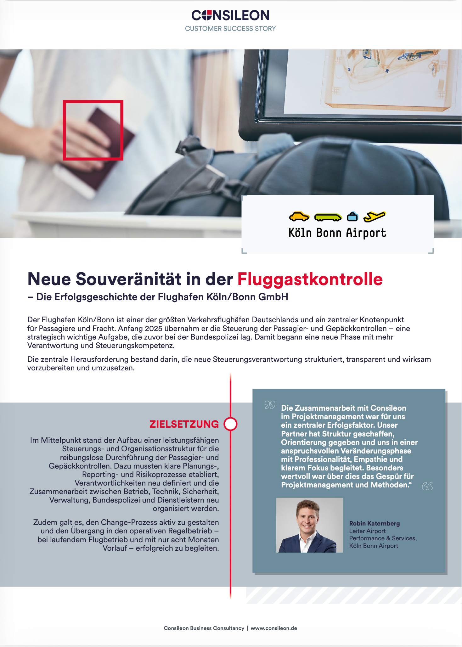 Flughafen Köln Bonn - neue Sourveränität in der Fluggastkontrolle