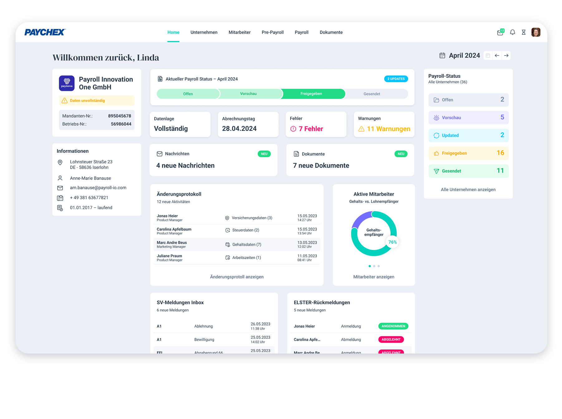 Paychex Europe Payroll Screenshot #0