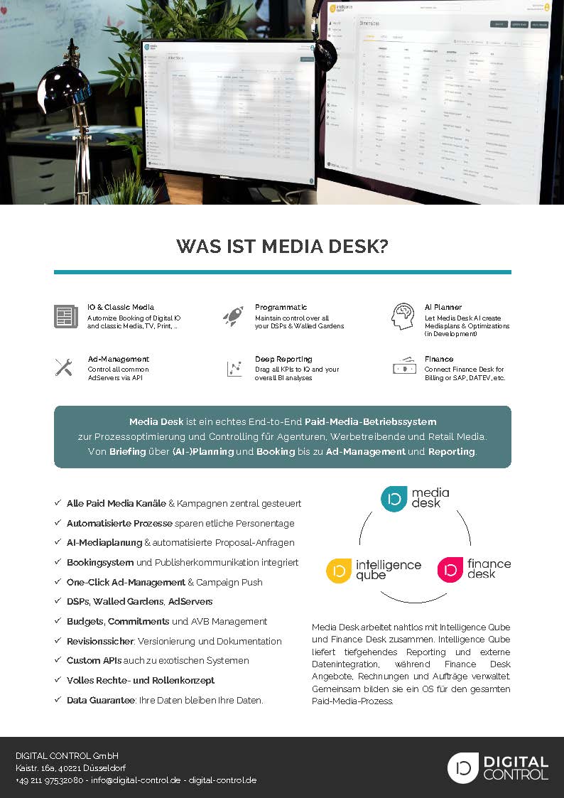 Media Desk und Intelligence Qube Überblick