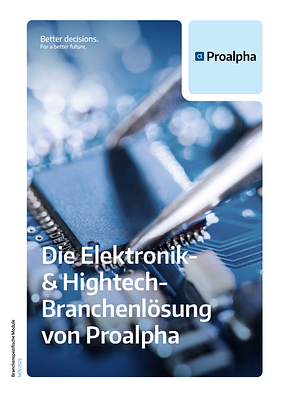 Broschüre: Elektronik & Hightech Industry