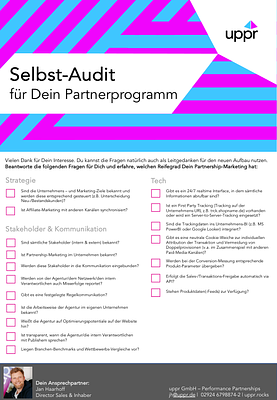 Selbst-Audit für Dein Partnerprogramm