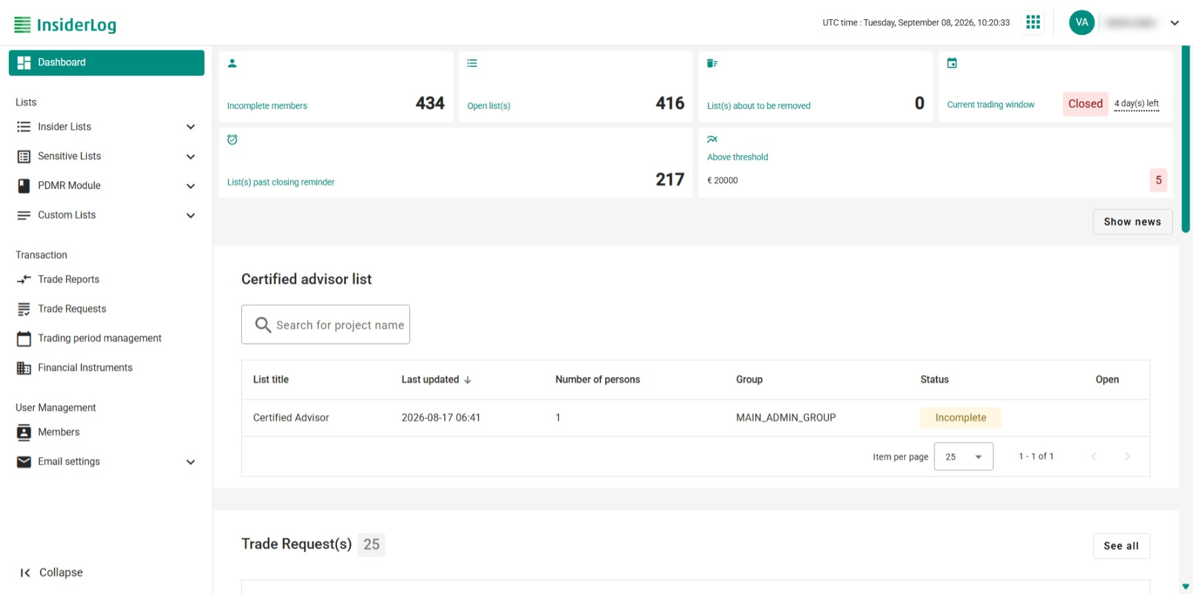 InsiderLog Screenshot #0