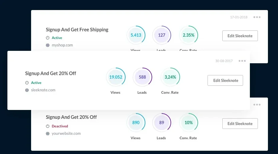 Sleeknote Screenshot #0