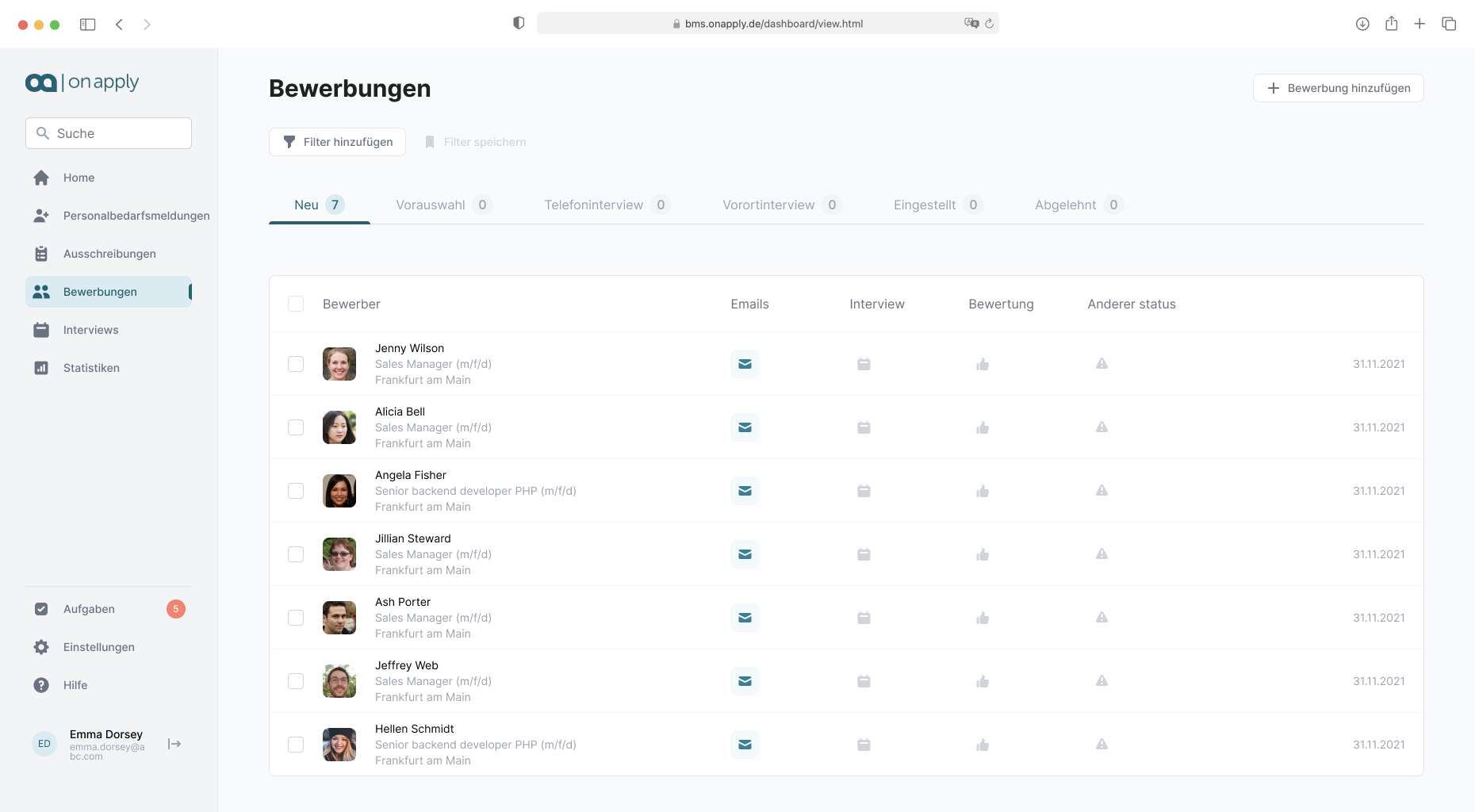 onapply Screenshot