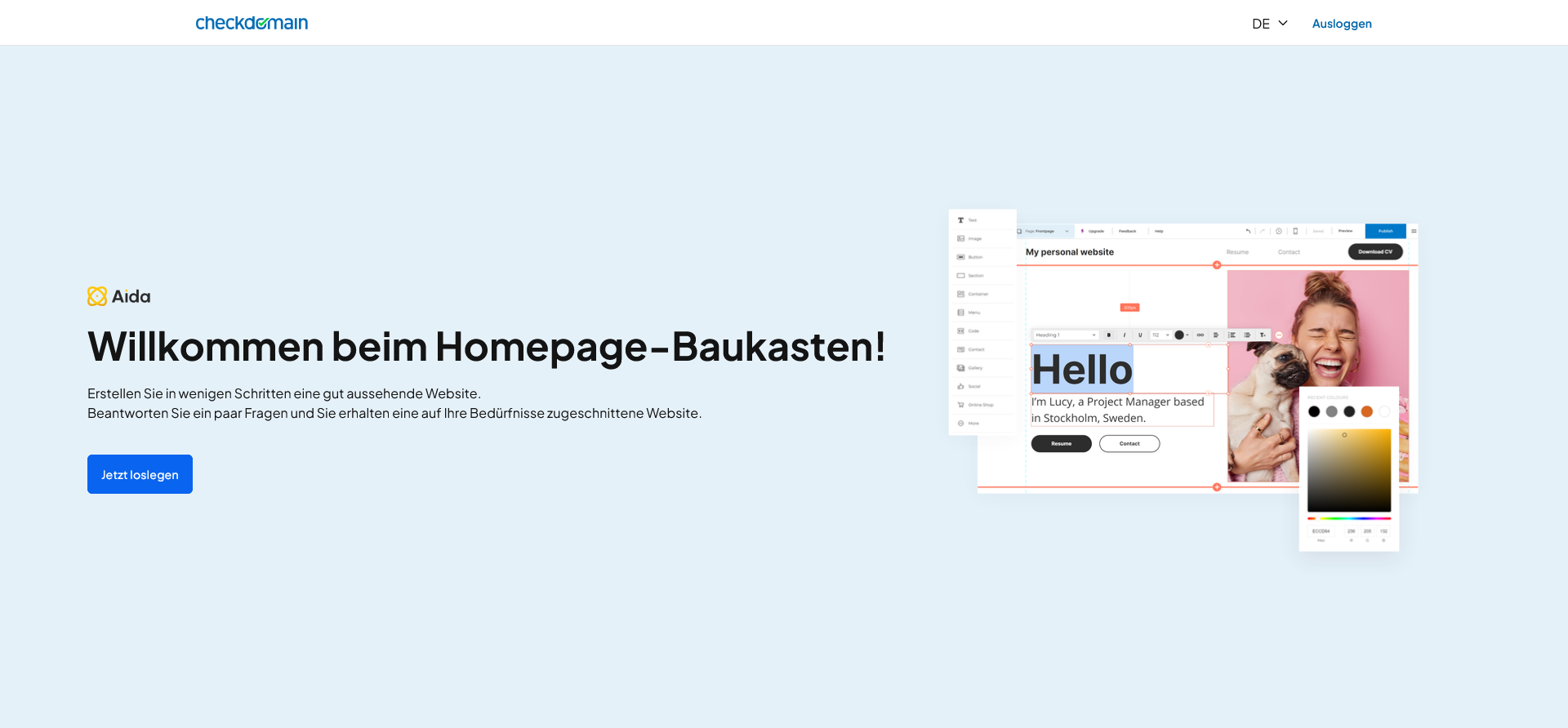 Checkdomain Homepage-Baukasten Screenshot #0