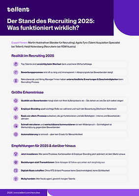 Der Stand des Recruiting 2025 - Was funktioniert wirklich?