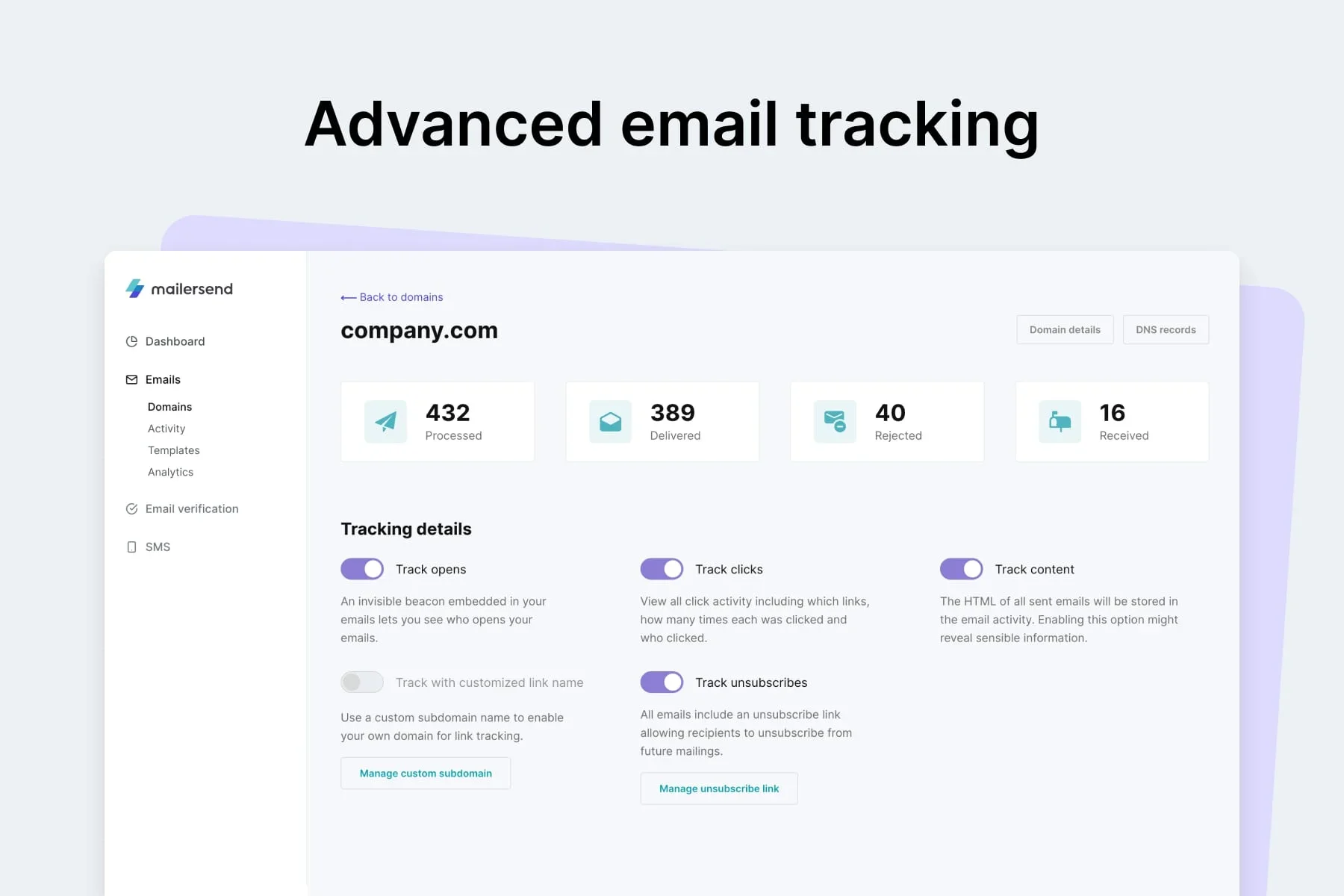 MailerSend Screenshot #0