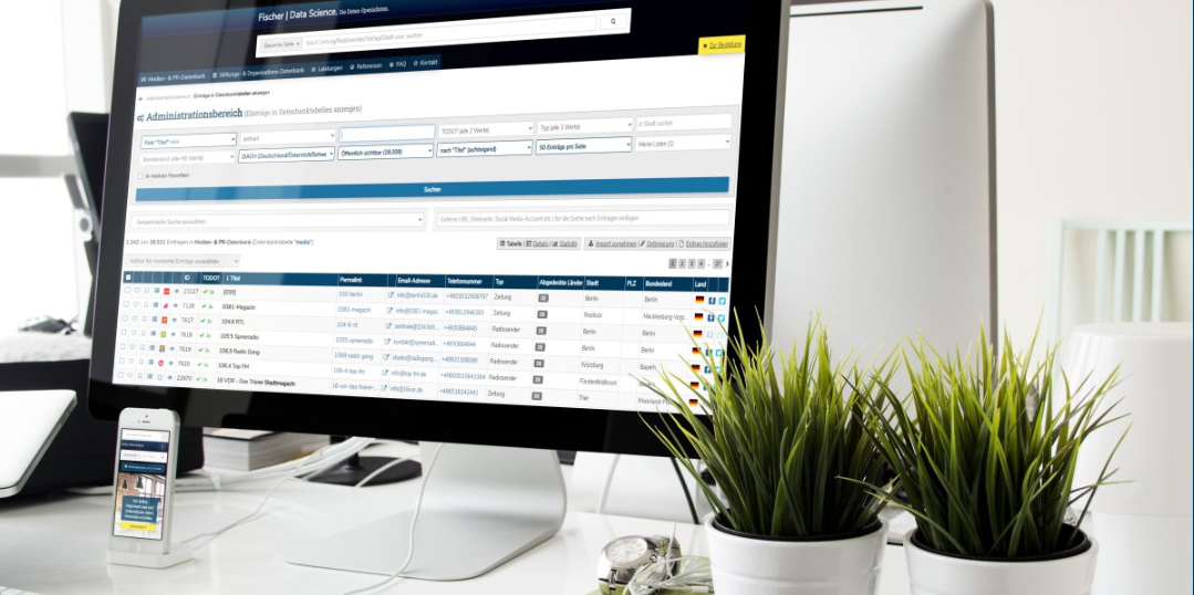 Medien- & PR-Datenbank Screenshot #0