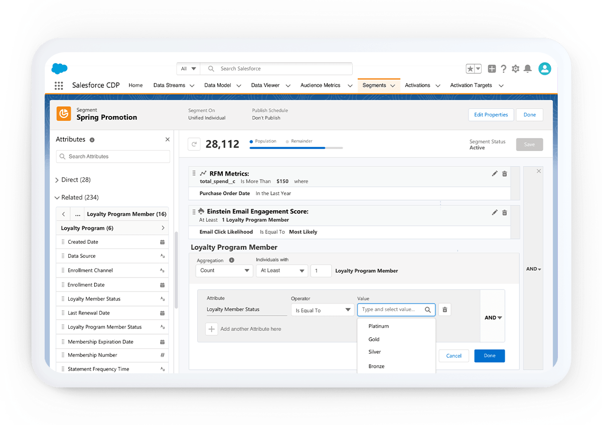 Salesforce Data Cloud for Marketing Screenshot