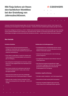 Erstellung von Jahresabschlüssen mit Caseware Finja