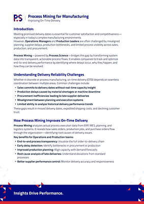 Process.Science White Paper for Manufacturing