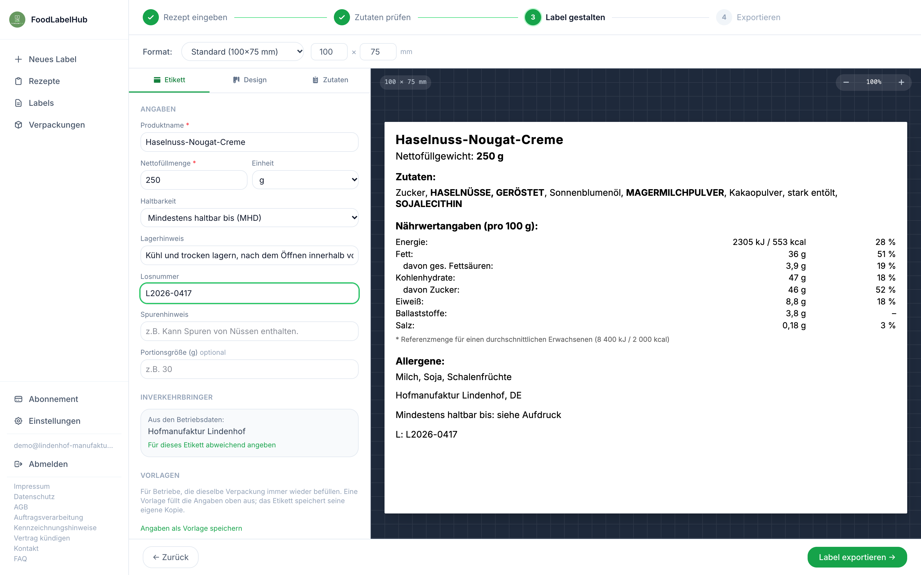 FoodLabelHub Screenshot #0