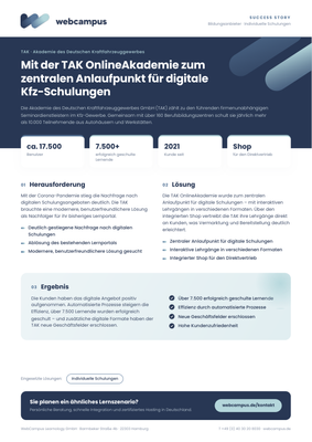 WebCampus Success Story: TAK