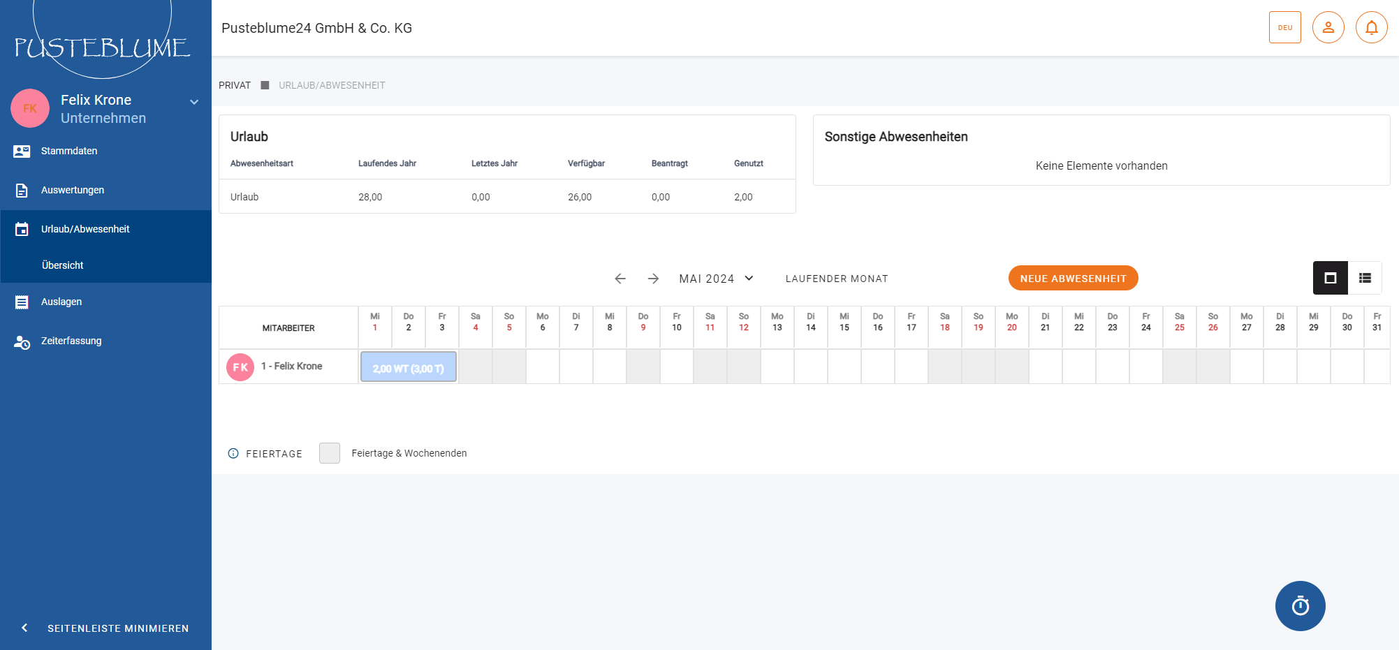 WISO MeinBüro Personal Screenshot #0