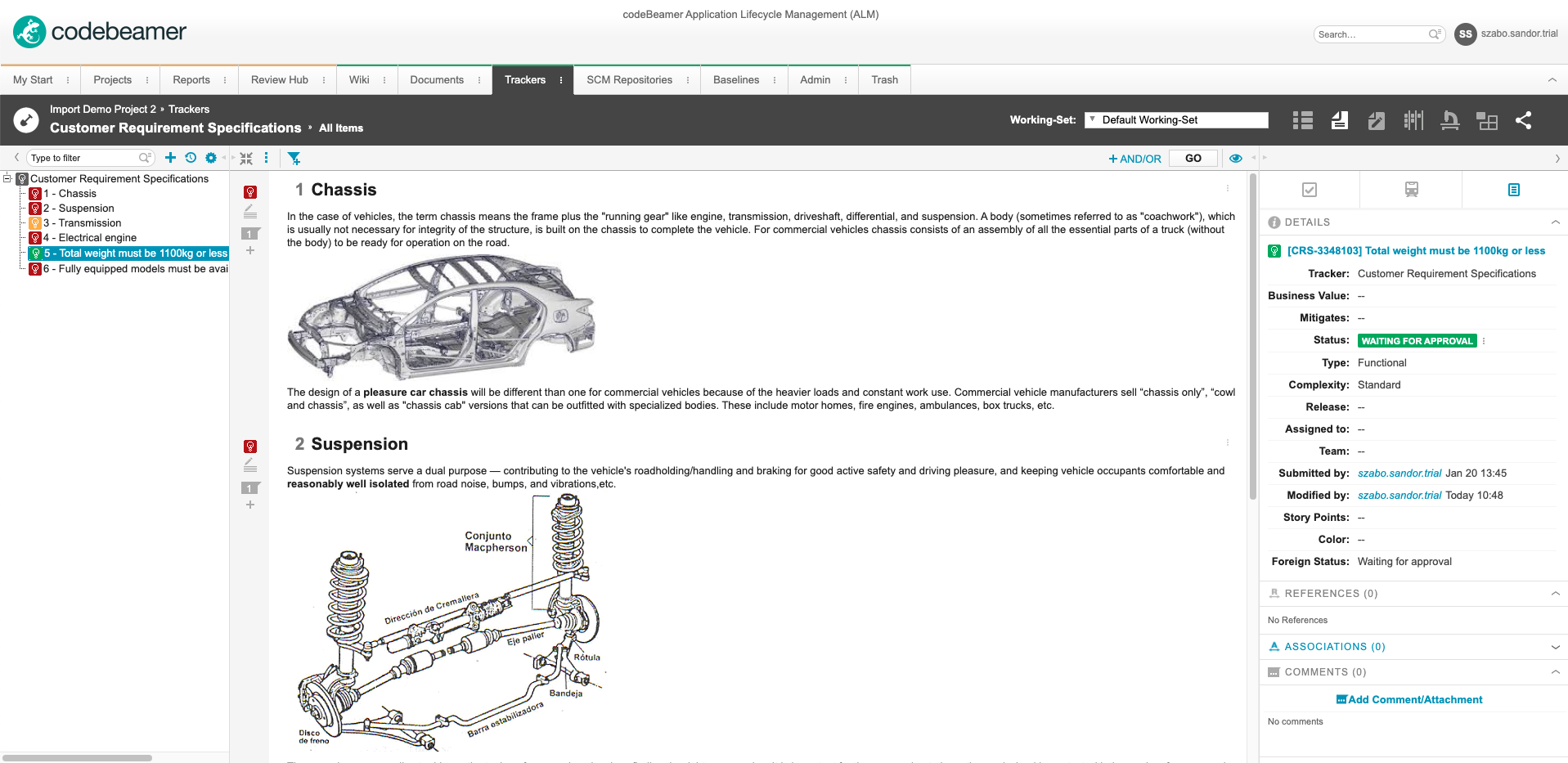 Codebeamer Screenshot #0