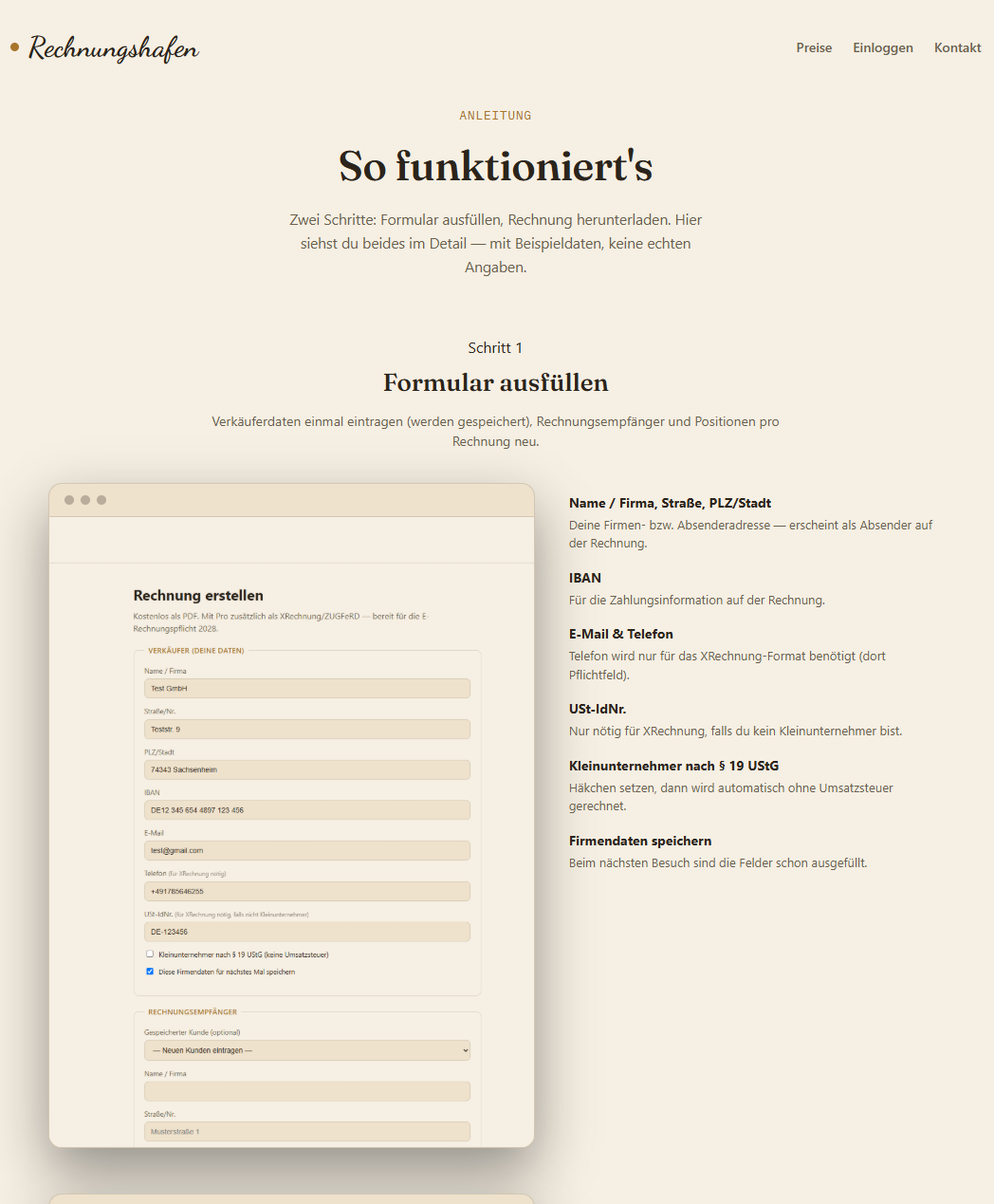 Rechnungshafen Screenshot #0
