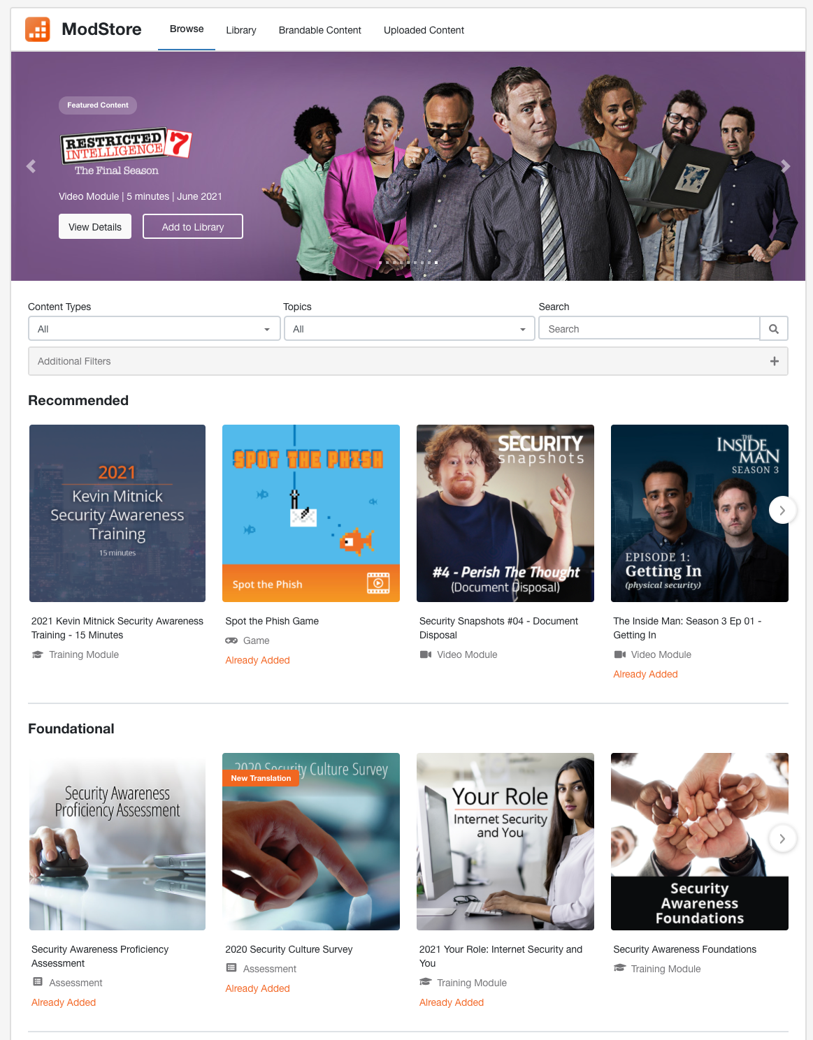 KnowBe4 Security Awareness Training Screenshot #0