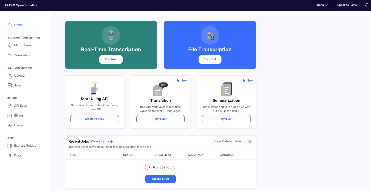 Speechmatics Screenshot #0