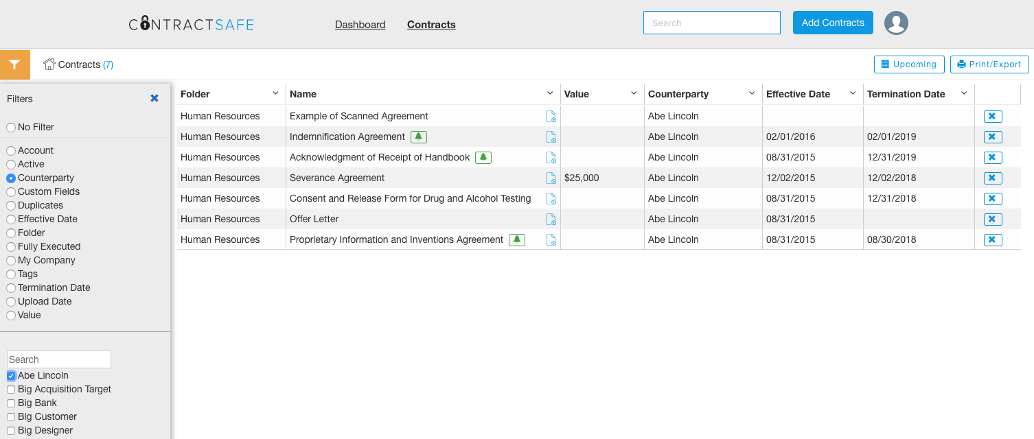 ContractSafe Screenshot