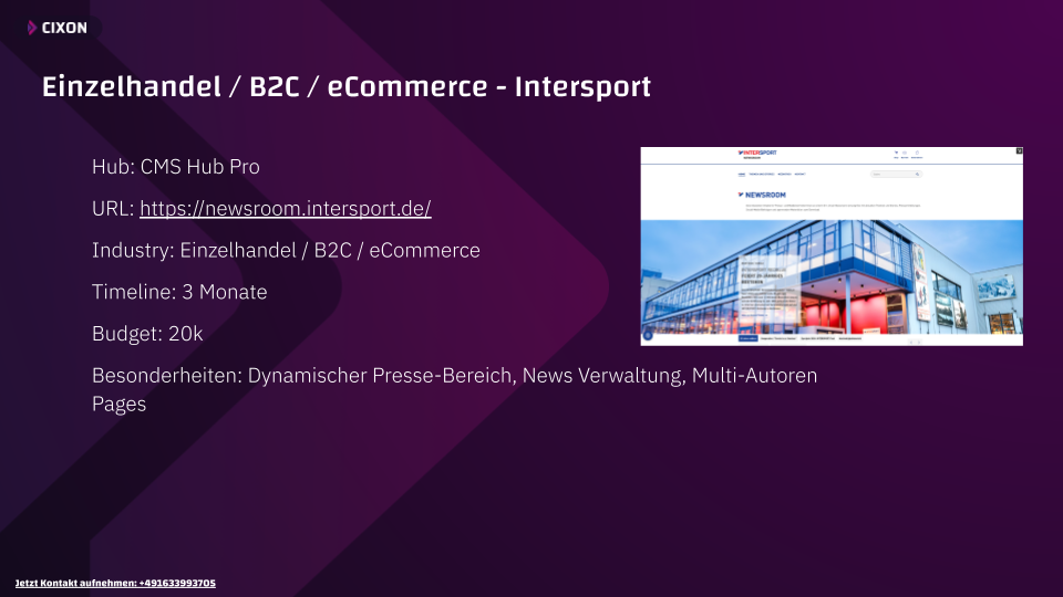 CIXON Projects & Portfolio Screenshot #2