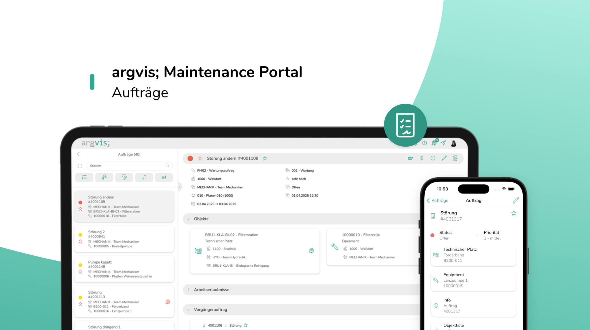 argvis; Maintenance Portal Screenshot #0