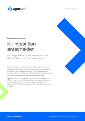 Entscheidungsvorlage KI-Investition
