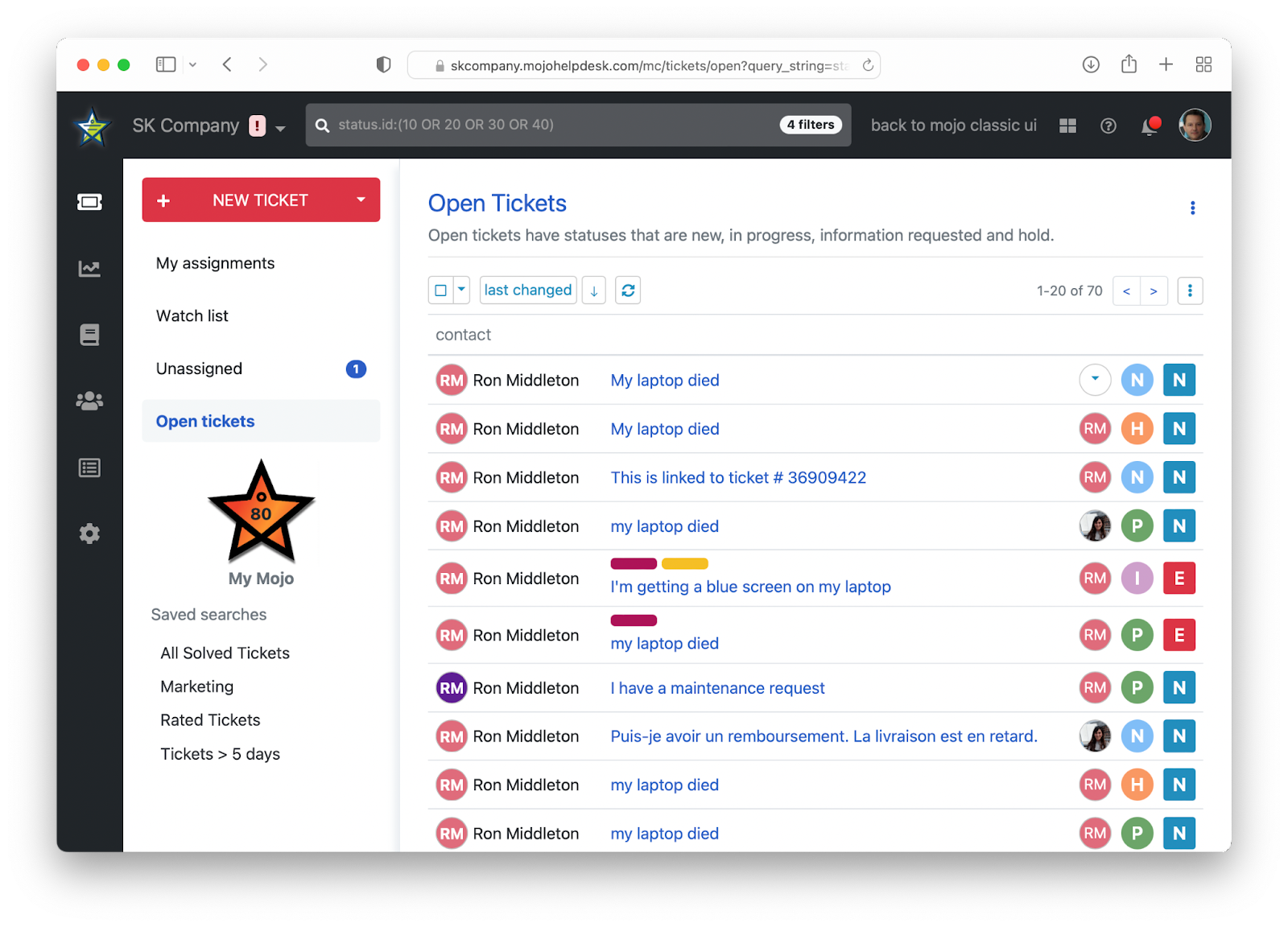 Mojo Helpdesk Screenshot #0