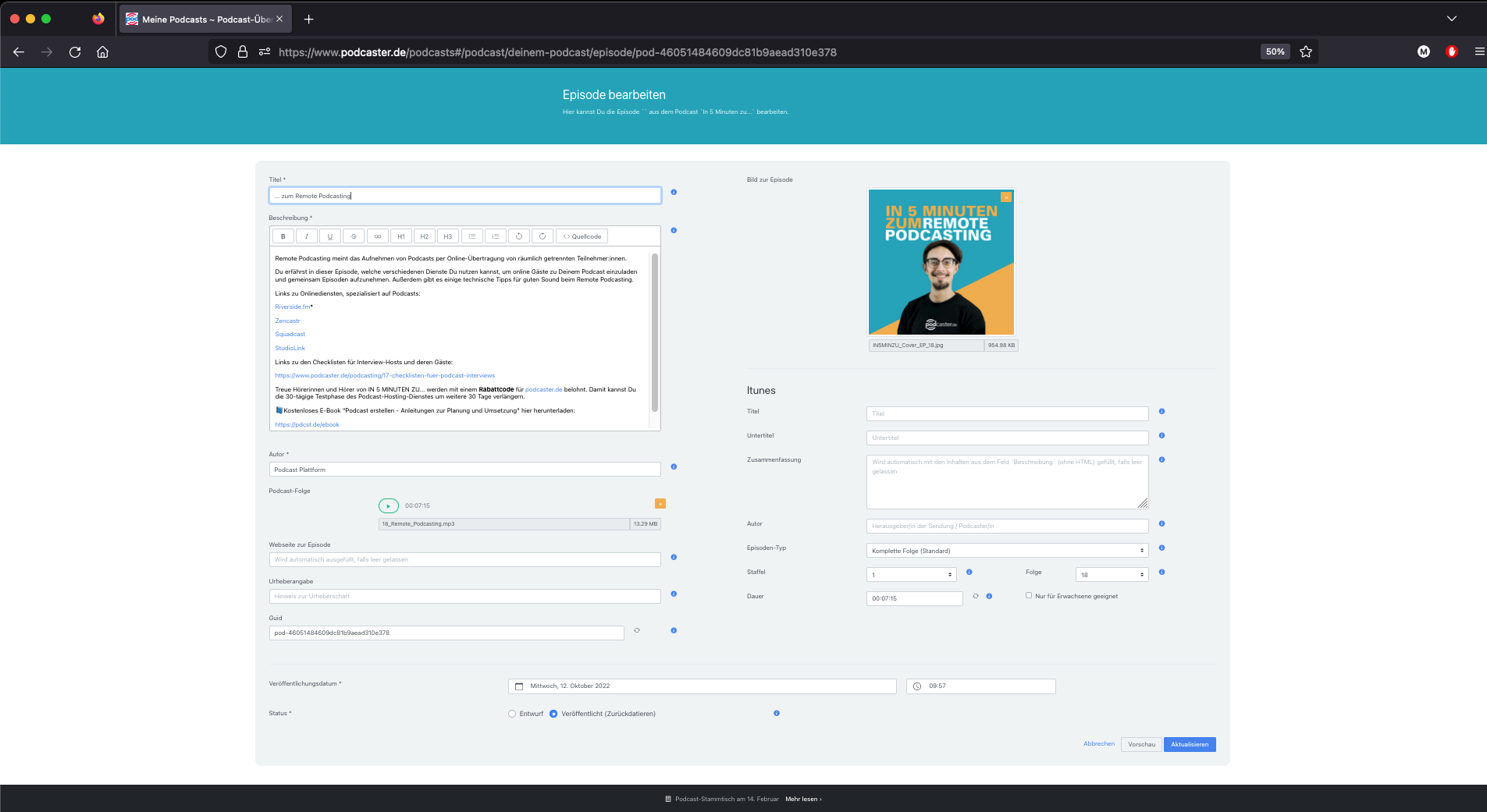 podcaster.de Screenshot #0