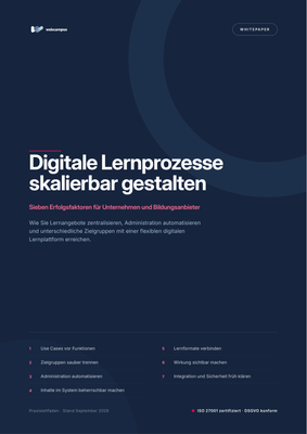 Whitepaper: Digitale Lernprozesse skalierbar gestalten – 7 Erfolgsfaktoren