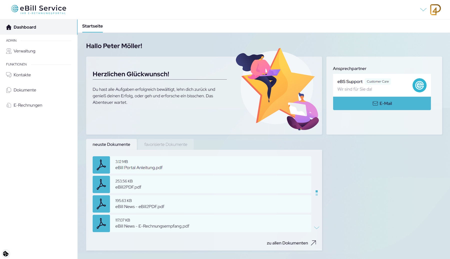 eBill Service E-Rechnungsportal Screenshot #0
