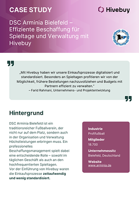 DSC Arminia Bielefeld – Efficient Procurement for Matchdays with Hivebuy