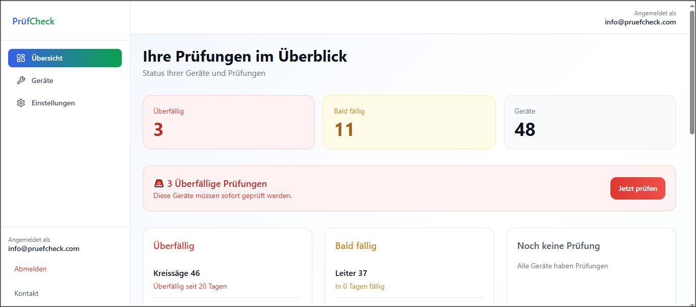 PrüfCheck Screenshot #0