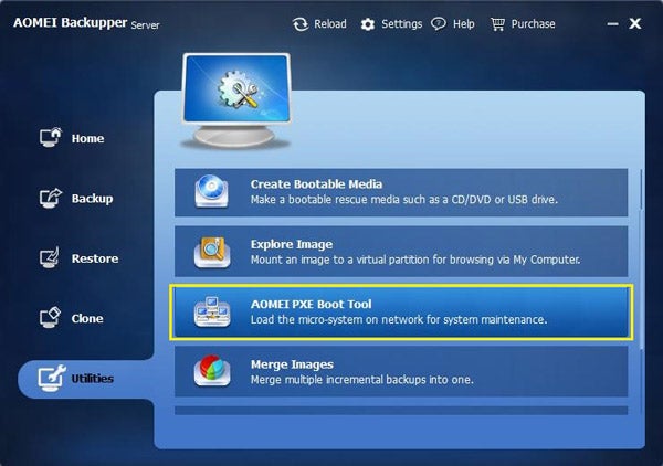 AOMEI PXE Boot Screenshot #0