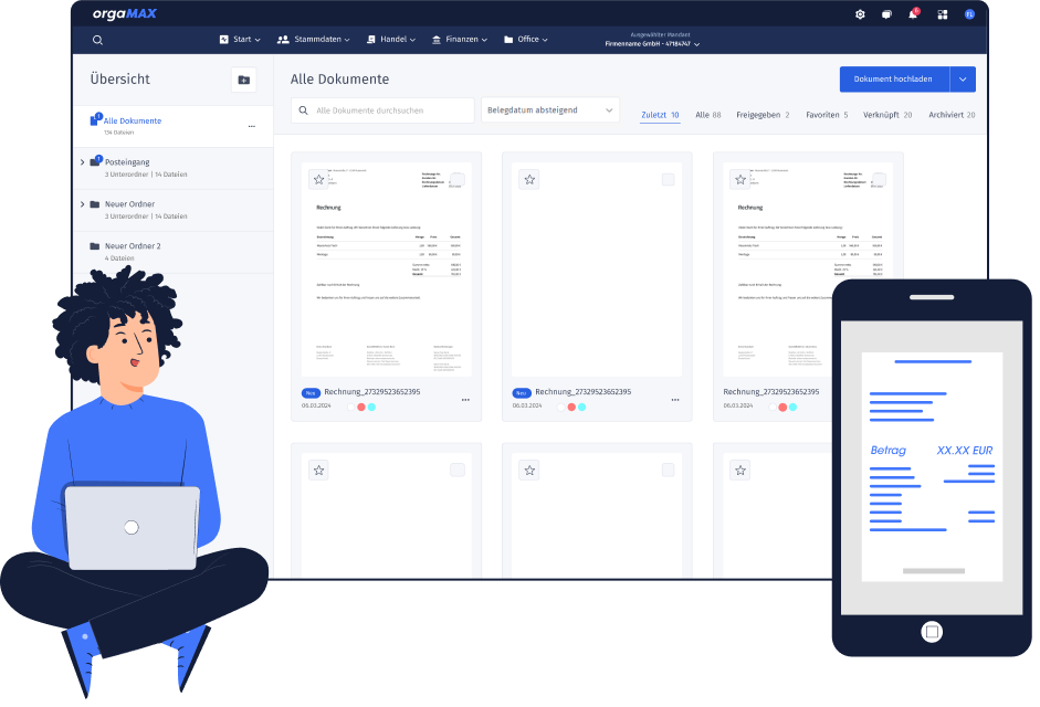 orgaMAX Dokumente Screenshot #0