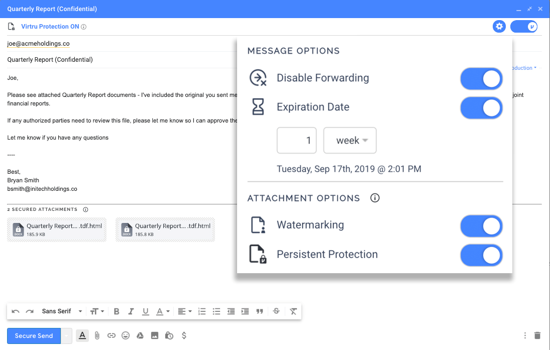 Virtru Screenshot #0