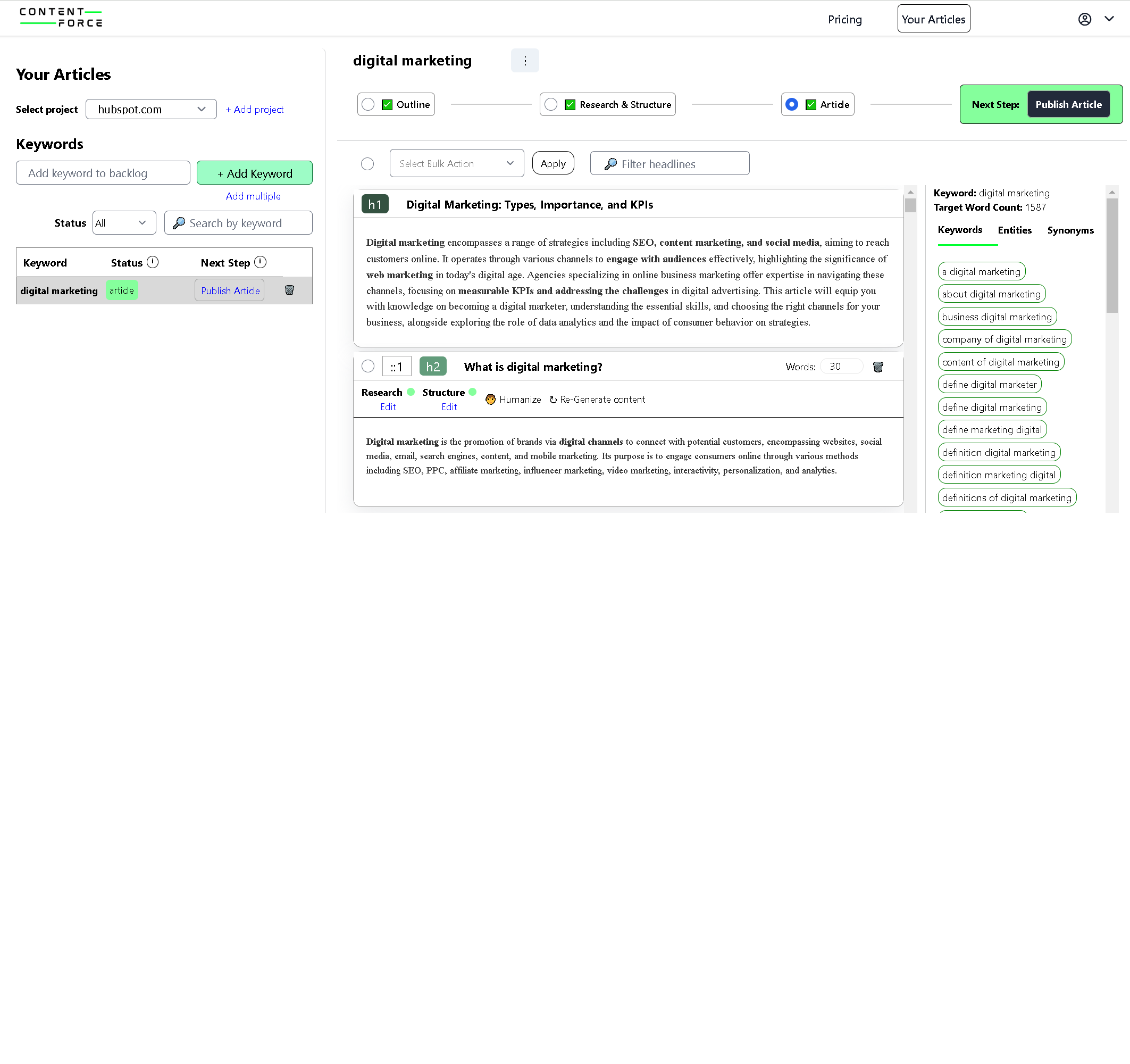 ContentForce AI Screenshot #0