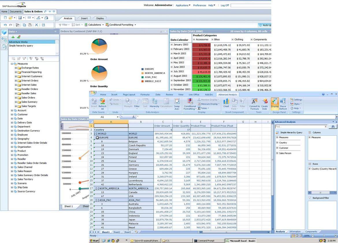 SAP BusinessObjects BI Screenshot