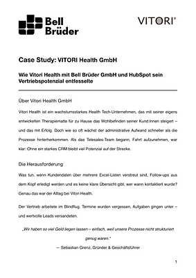 Case Study - Vitoria Health GmbH