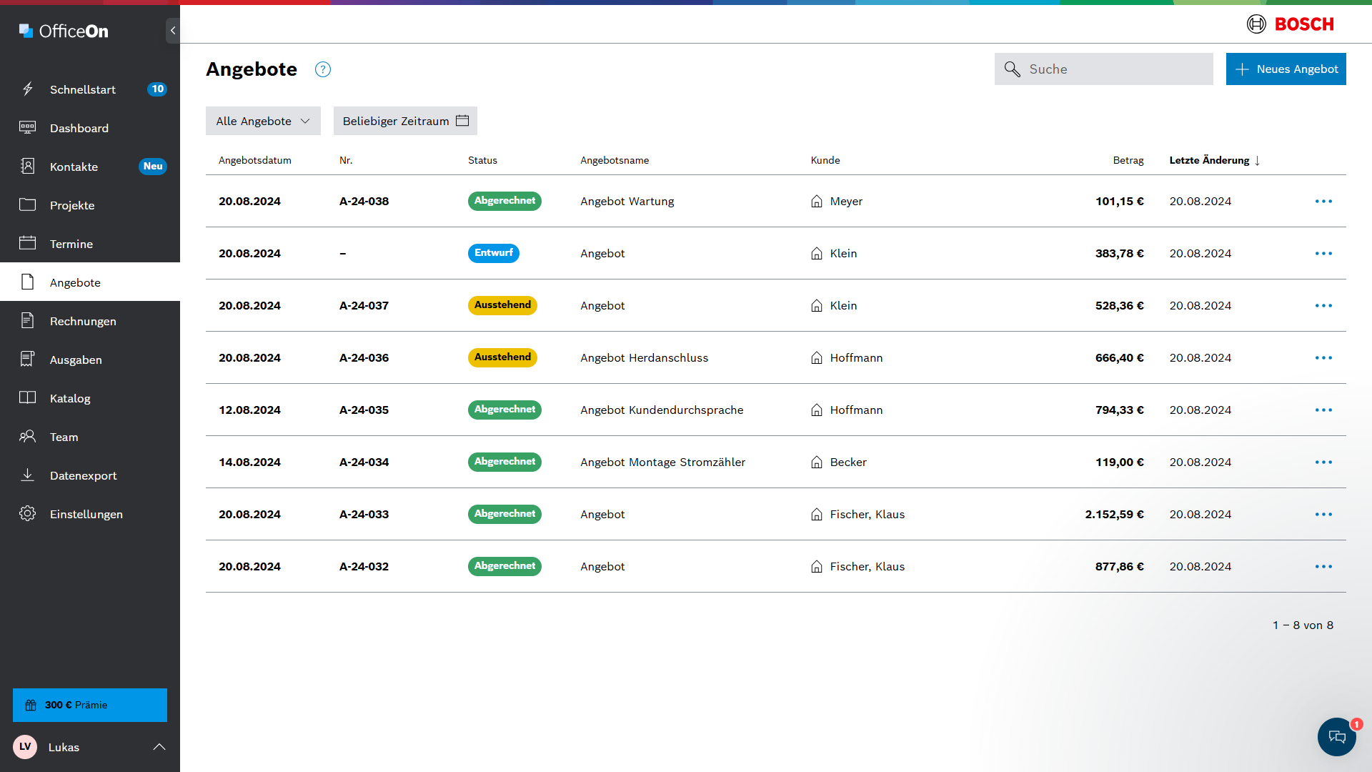 Bosch OfficeOn Screenshot #0