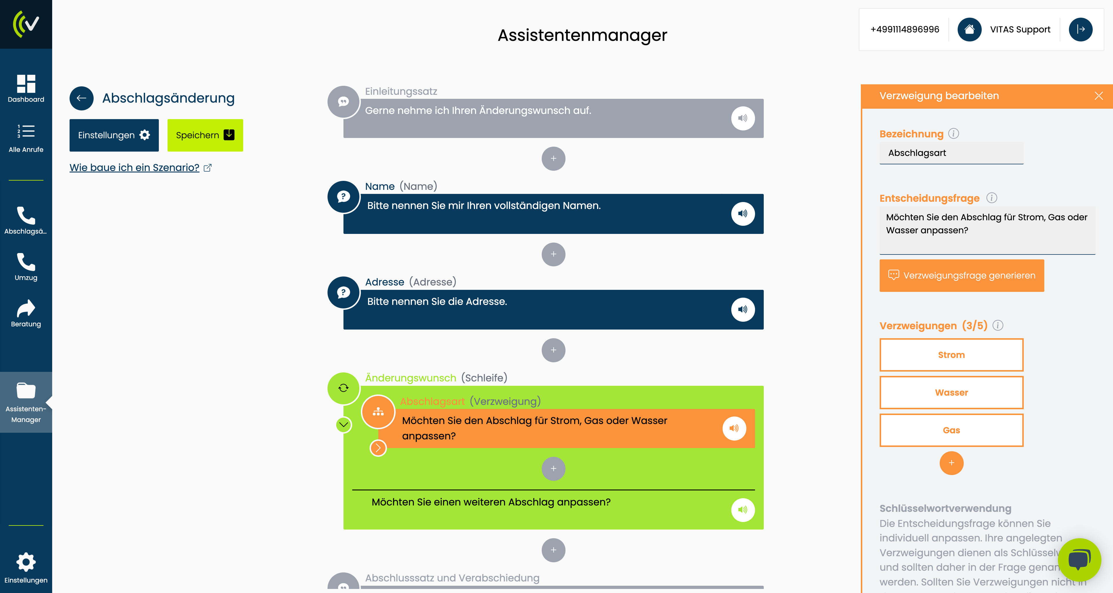 VITAS Telefonassistent Screenshot #0