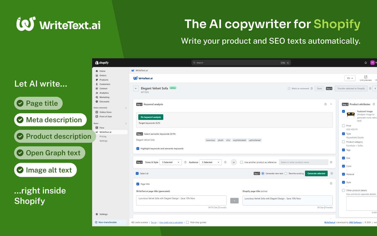 WriteText.ai for Shopify Screenshot #0