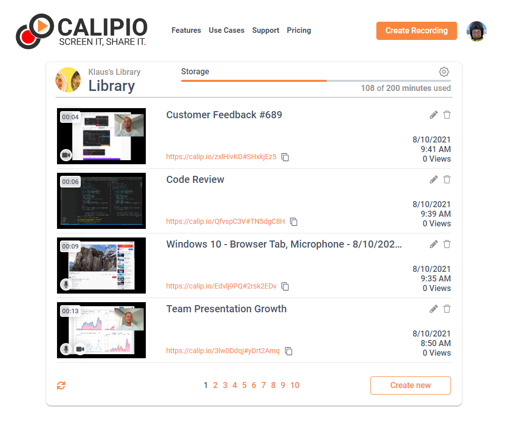 CALIPIO Recorder Screenshot #0