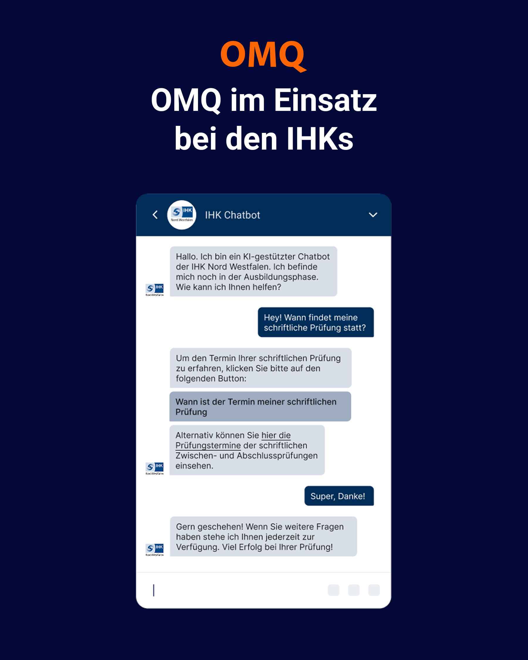 OMQ im Einsatz bei den IHKs